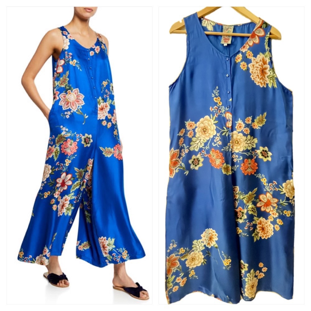 Johnny Was Vivian Silk Floral Jumpsuit XL